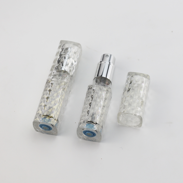 Atomizador de perfume relleno de fondo redondo PCTA transparente