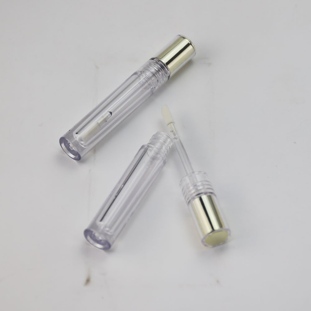 Fábrica de envases de brillo labial dorado PETG
