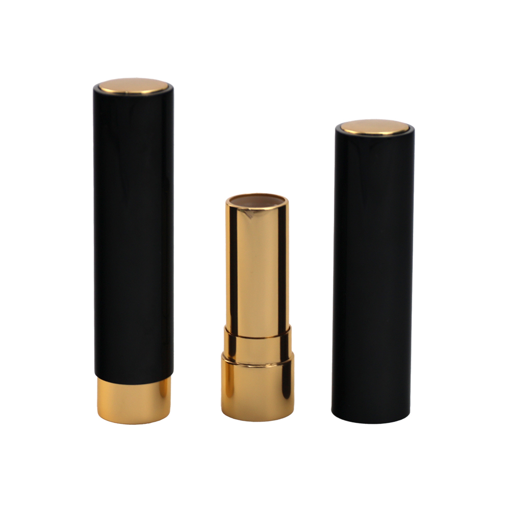 Presione los tubos de lápiz labial de aluminio