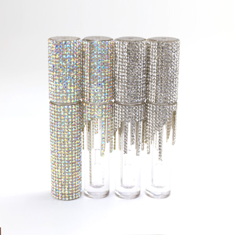 Botellas de lápiz labial líquido cosmético bling con diamante