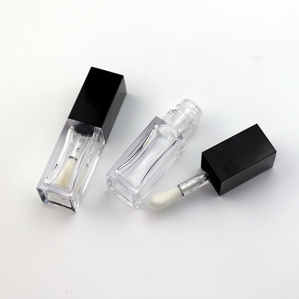 Tubos de brillo de labios PETG transparente cuadrado