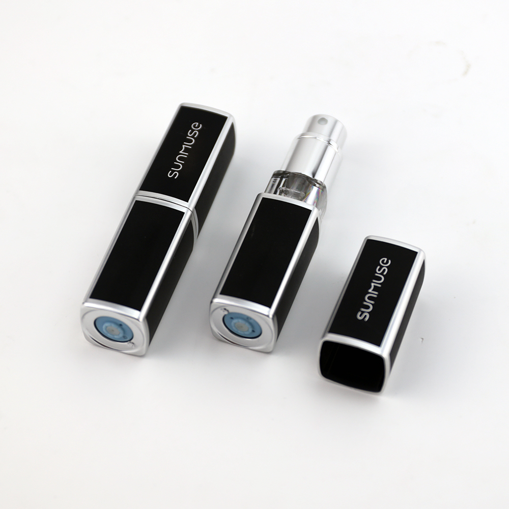 Square 5 ml PCTA Atomizador de perfume lleno de fondo
