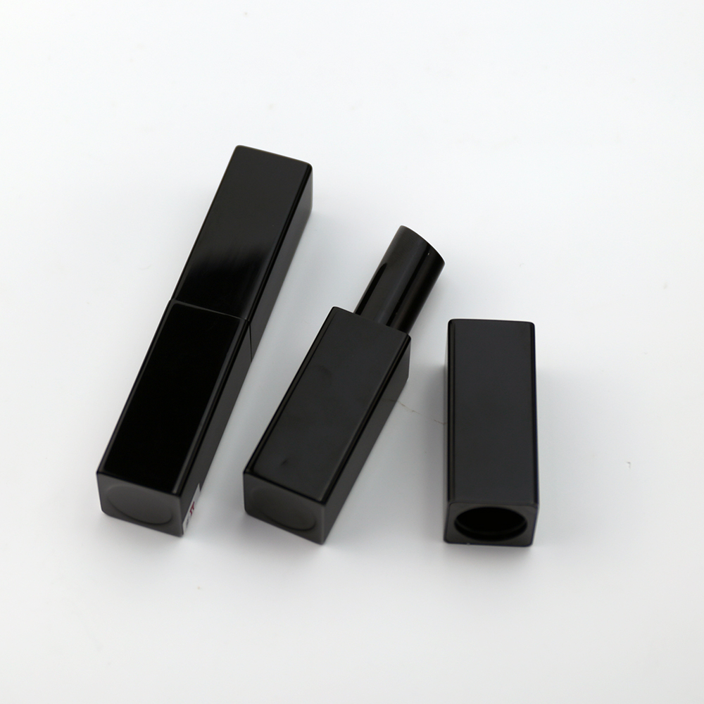 Contenedor de lápiz labial de aluminio magnético suqare de fondo
