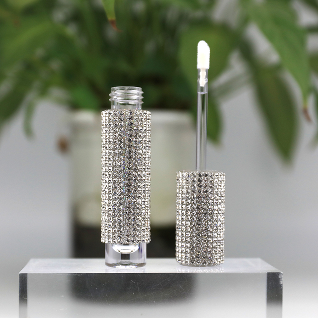 Botellas de lápiz labial líquido cosmético bling con diamante