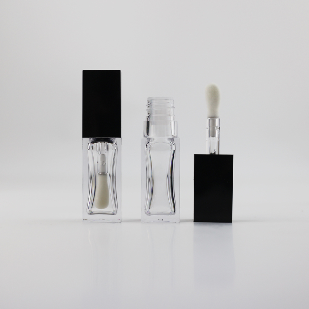 Tubos de brillo de labios PETG transparente cuadrado