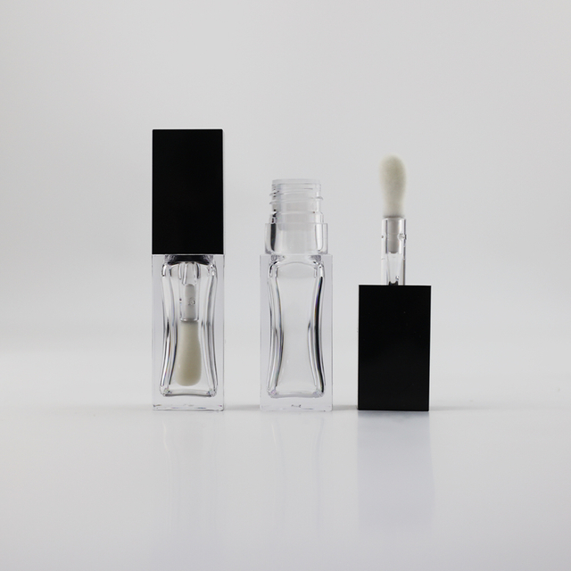 Tubos de brillo de labios PETG transparente cuadrado