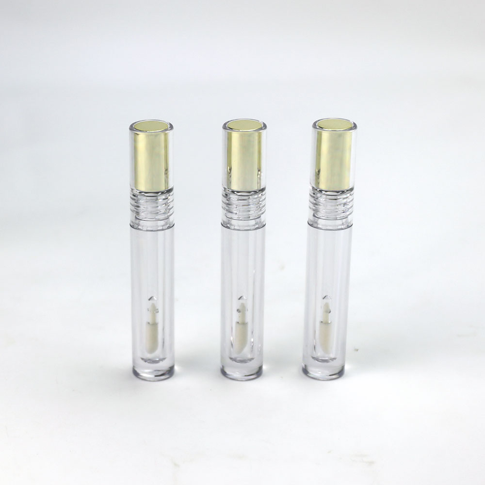 Fábrica de envases de brillo labial dorado PETG